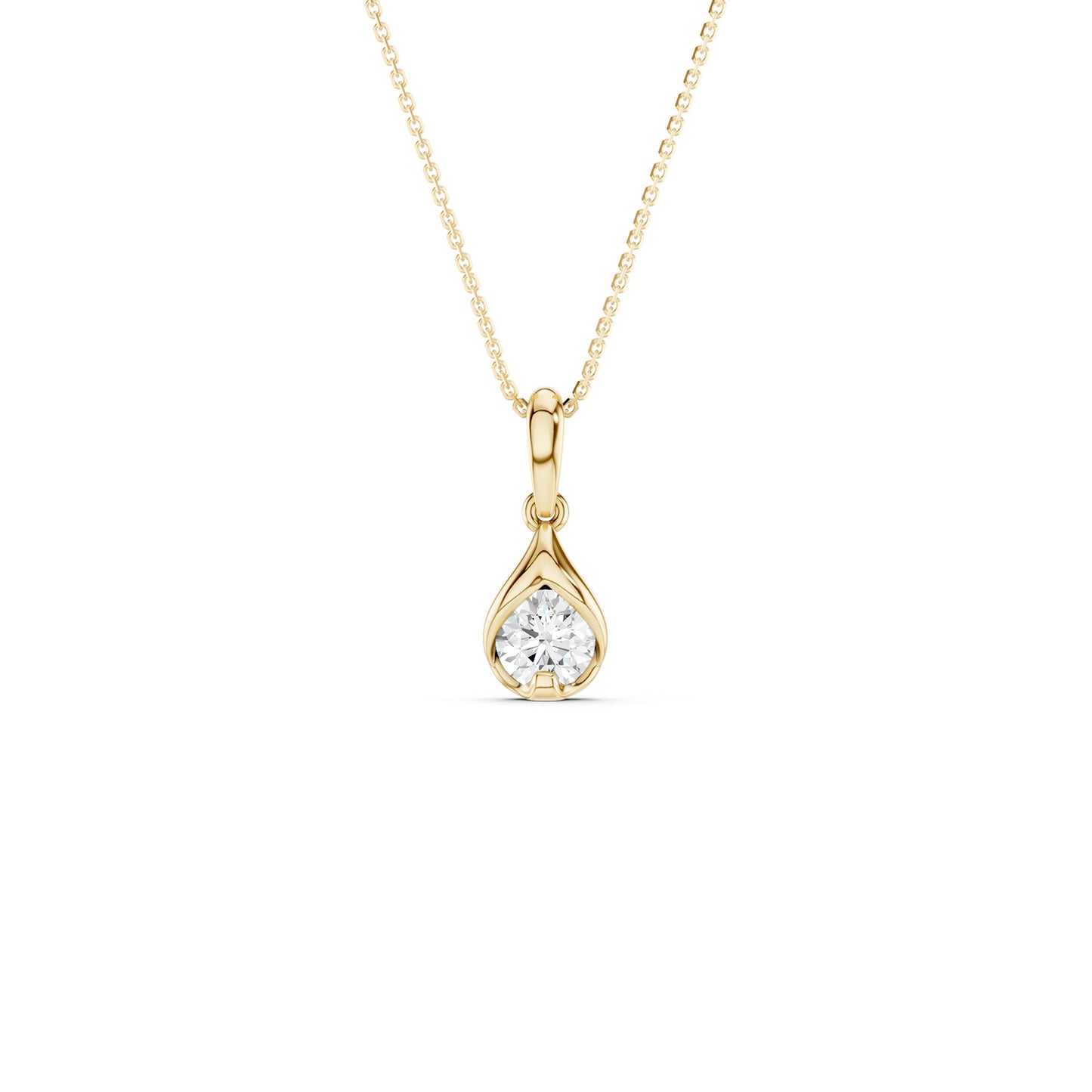 Round-Cut Dewdrop Pendant