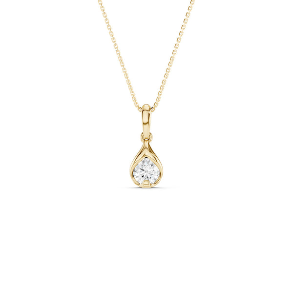 Round-Cut Dewdrop Pendant
