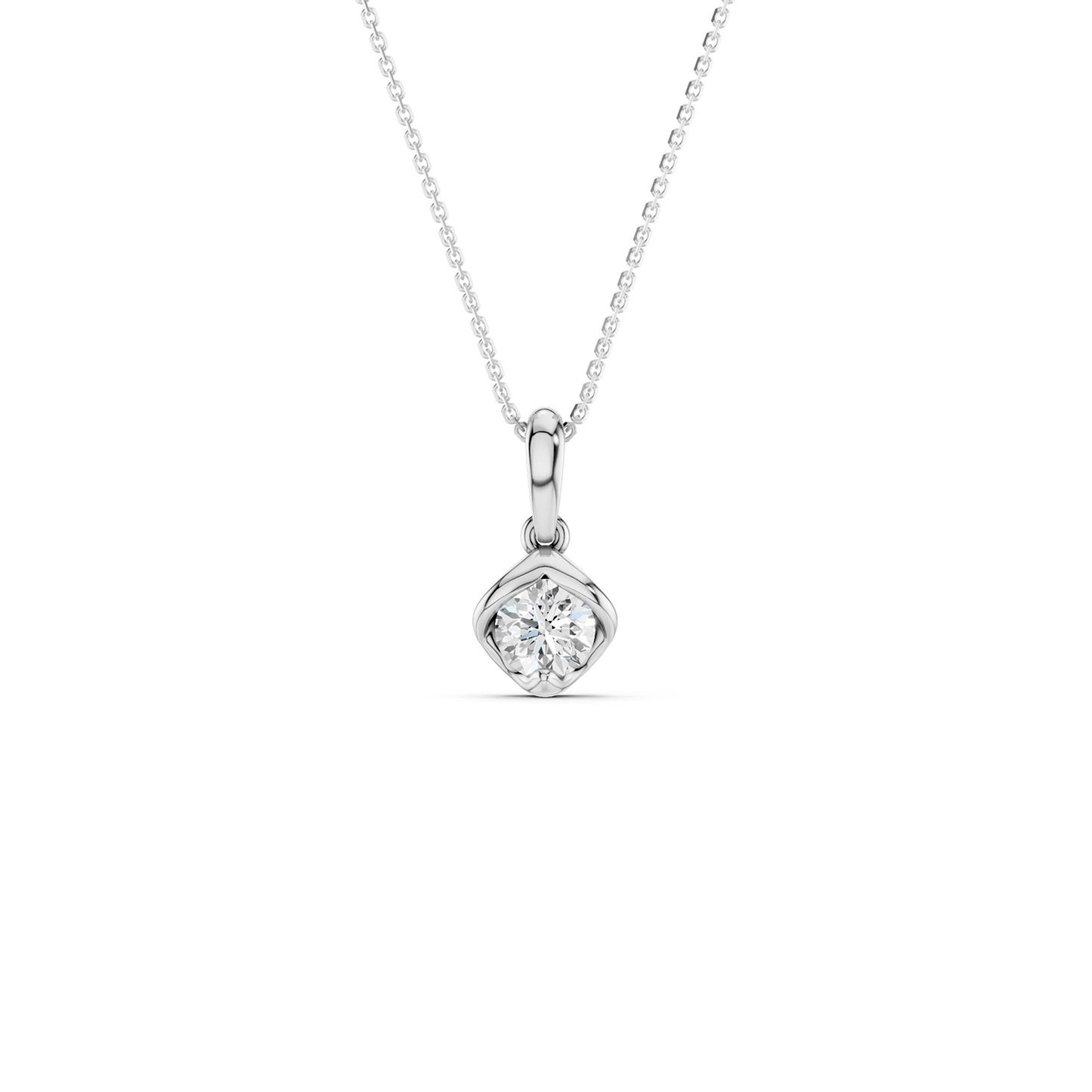 Cradled Round Pendant