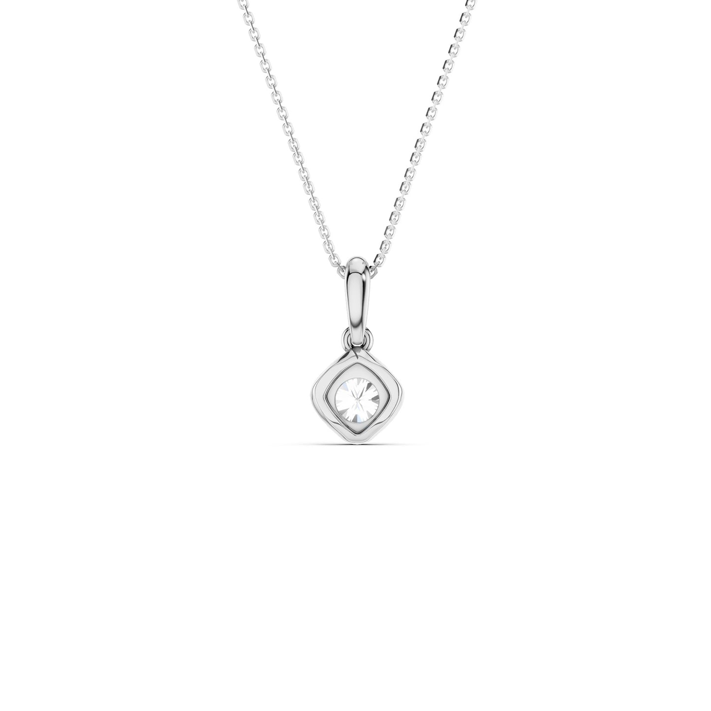Cradled Round Pendant