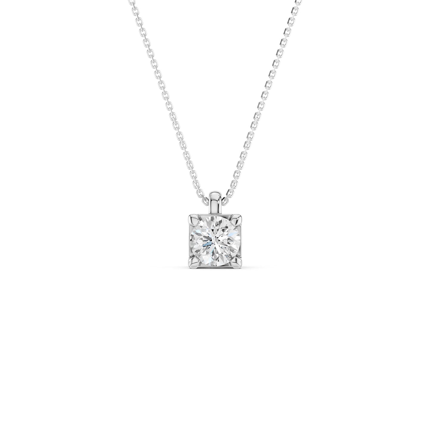 Faceted Round-Cut Open-H Pendant