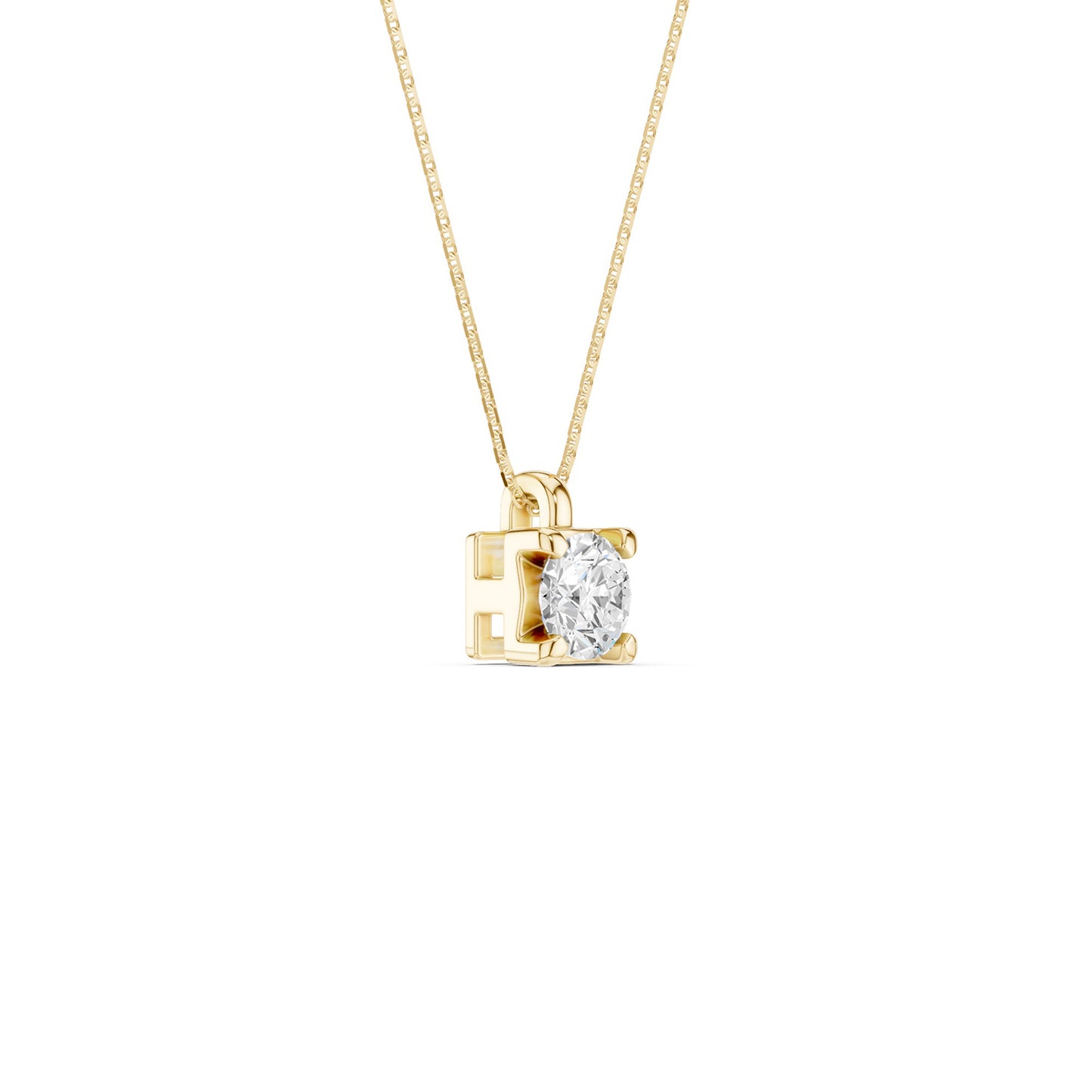 Faceted Round-Cut Open-H Pendant