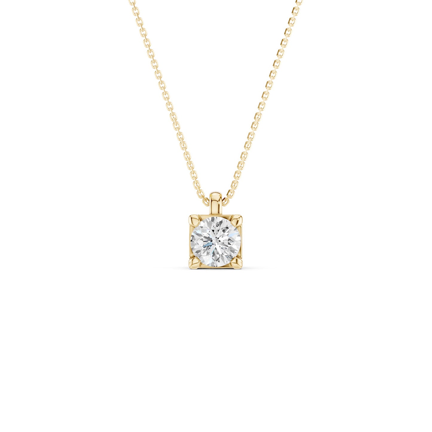 Faceted Round-Cut Open-H Pendant