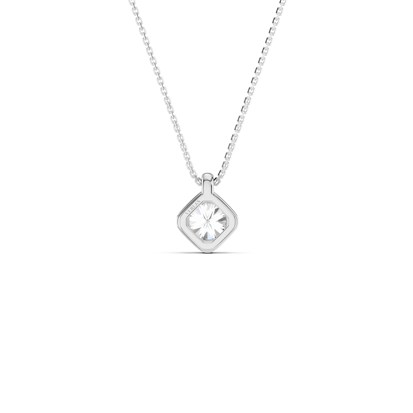 Twin Arc Solitaire Pendant