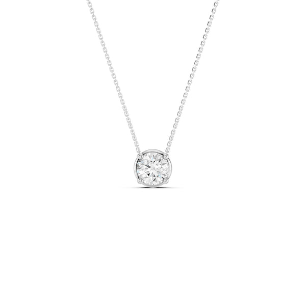 Floating Round Diamond Necklace