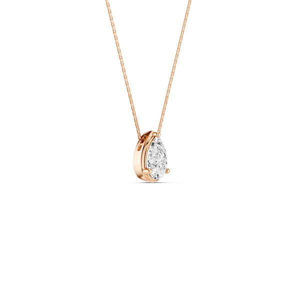 Floating Pear-Cut Necklace
