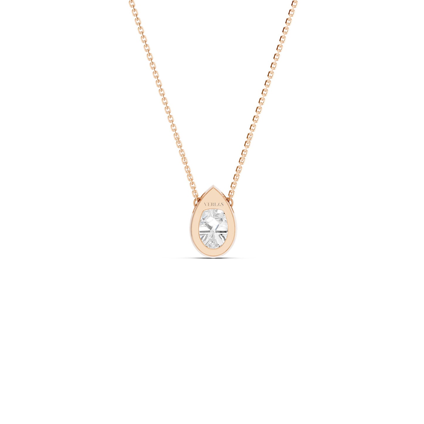 Floating Pear-Cut Necklace