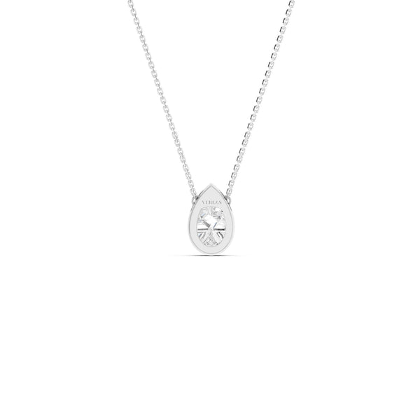 Floating Pear-Cut Necklace