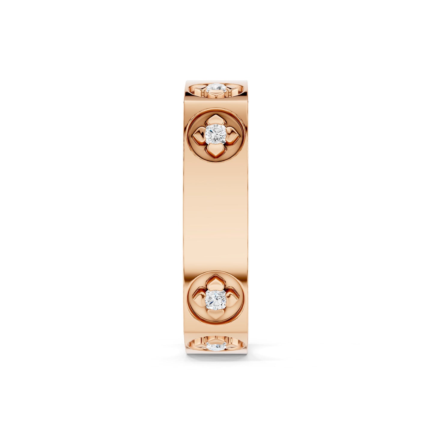 La Fleur 8 Round-Cut 4.10mm Square Band