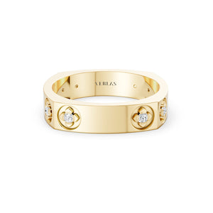 La Fleur 8 Round-Cut 4.10mm Square Band