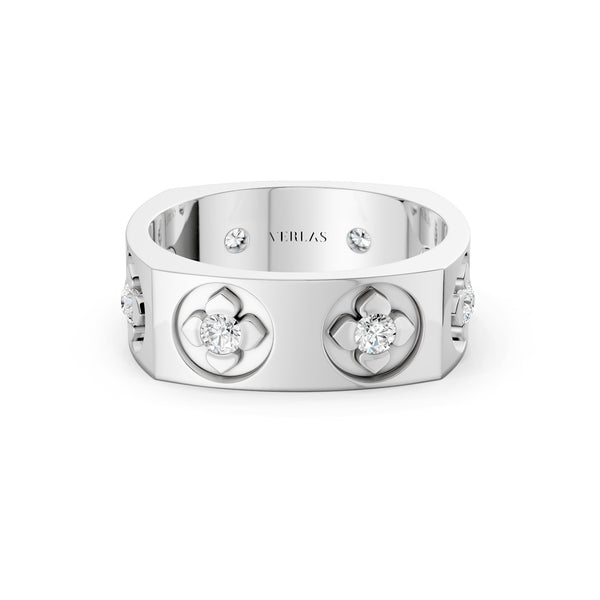 La Fleur 8 Round-Cut 6.10mm Square Band