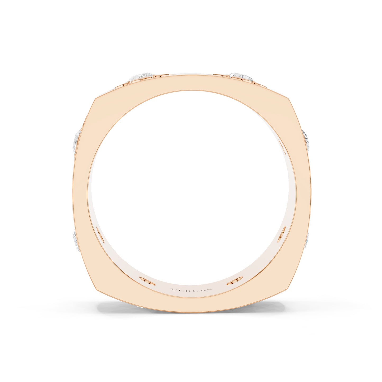 La Fleur 8 Round-Cut 6.10mm Square Band