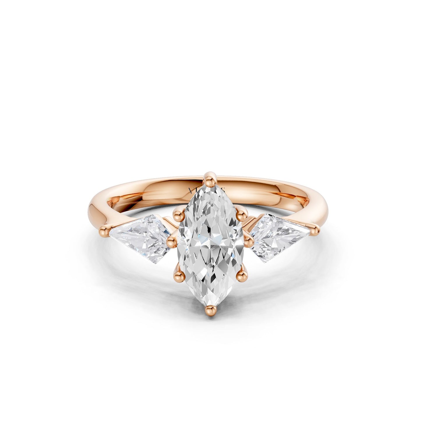 Marquise-Cut Kite Trinity Ring