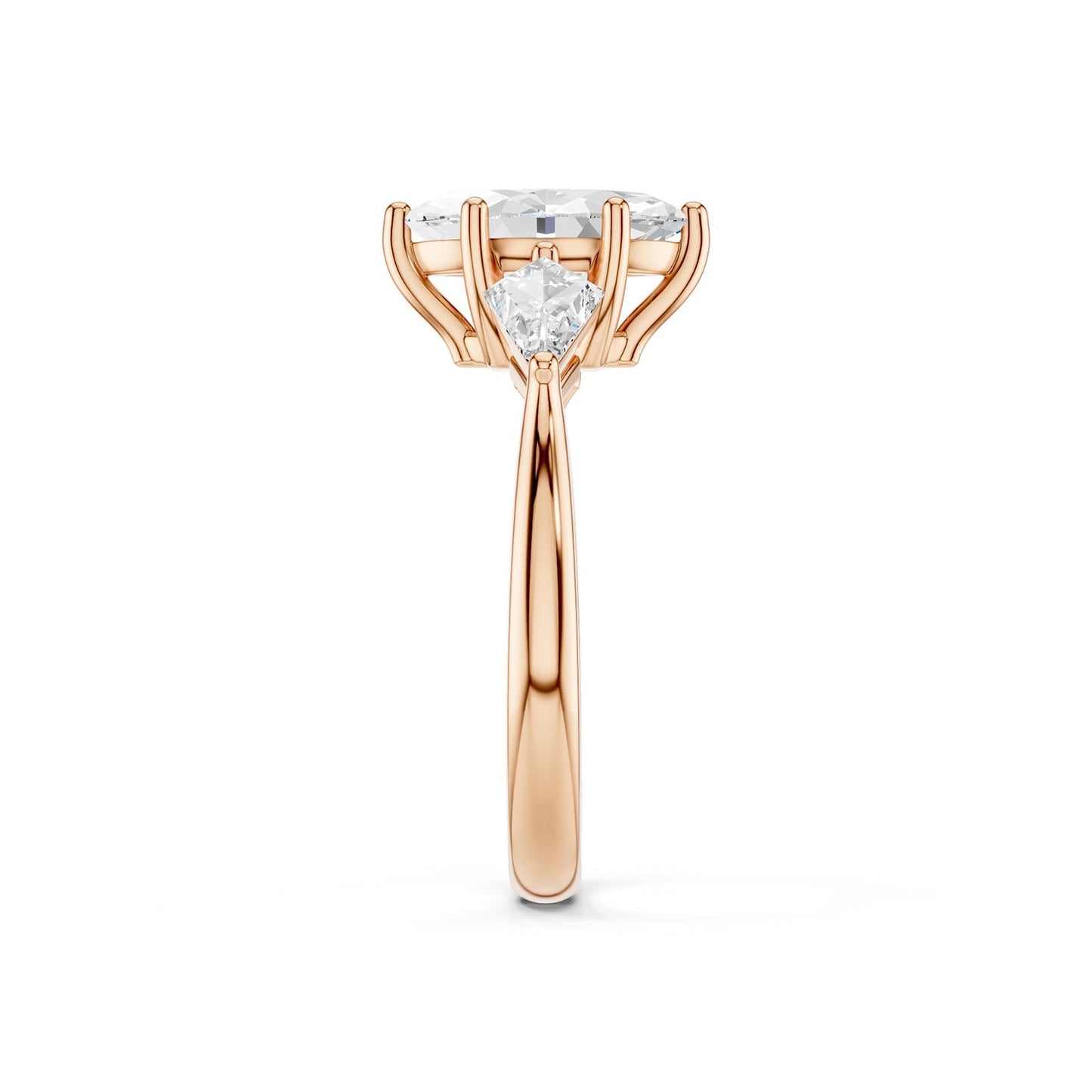 Marquise-Cut Kite Trinity Ring