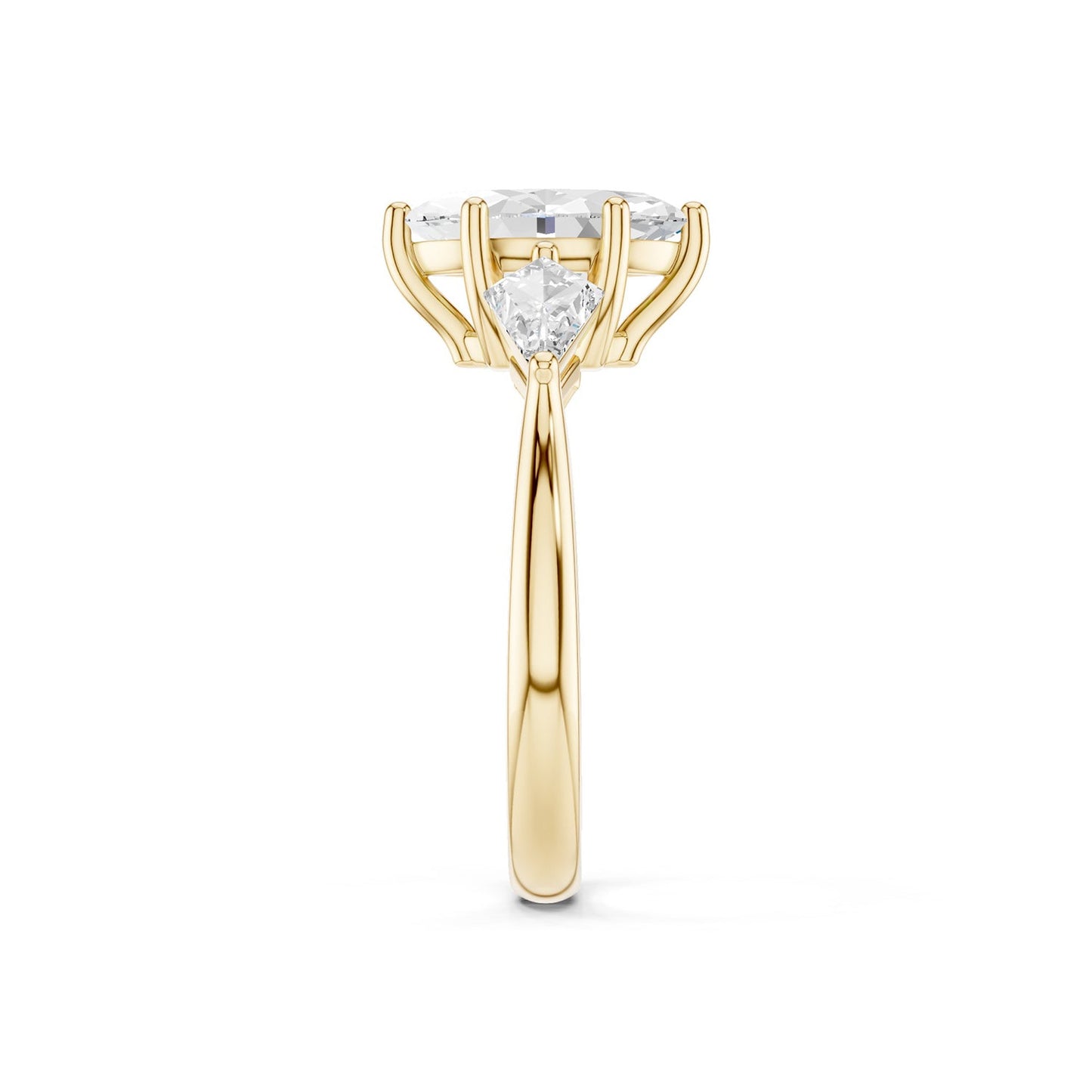 Marquise-Cut Kite Trinity Ring