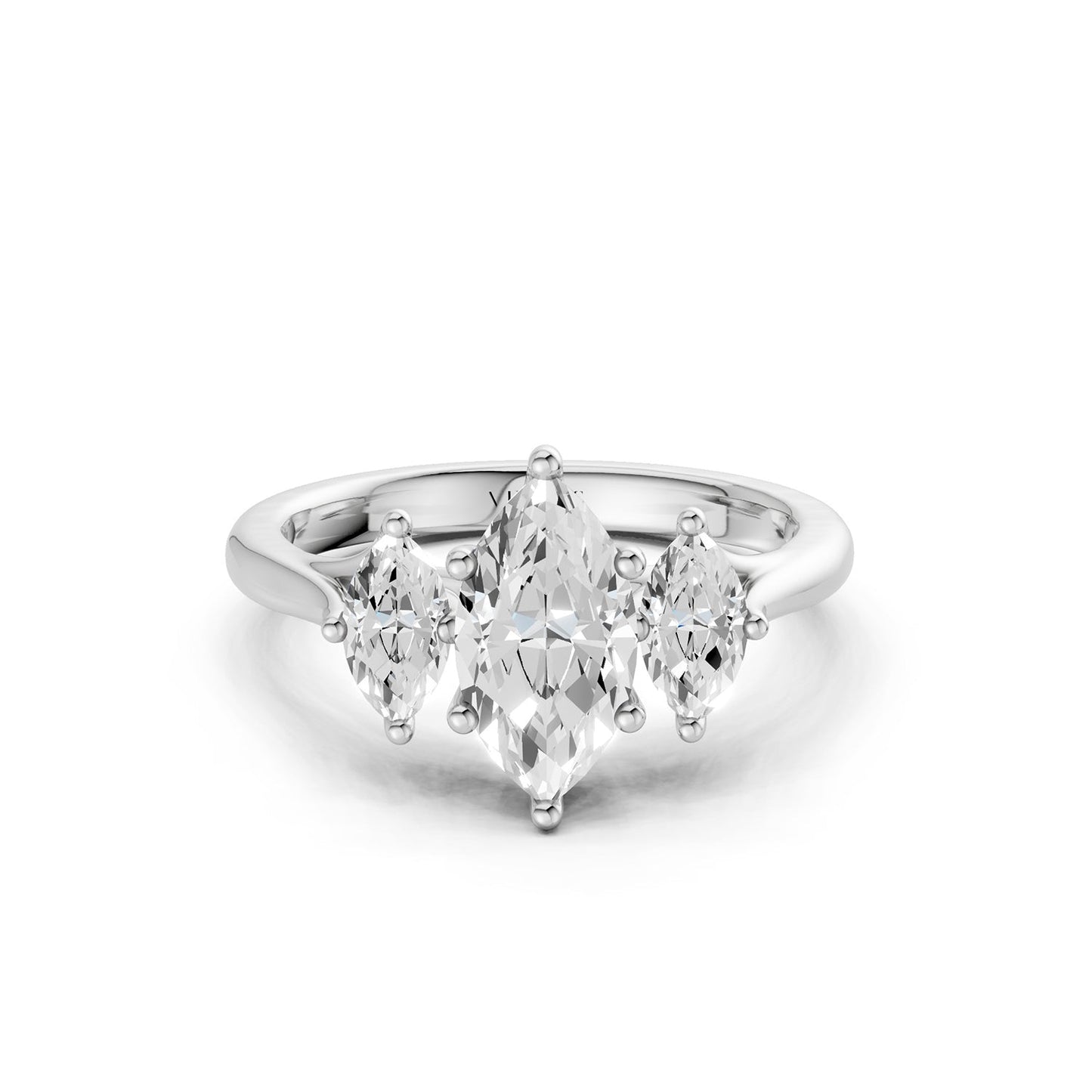 Marquise-Cut Trinity Vows Ring