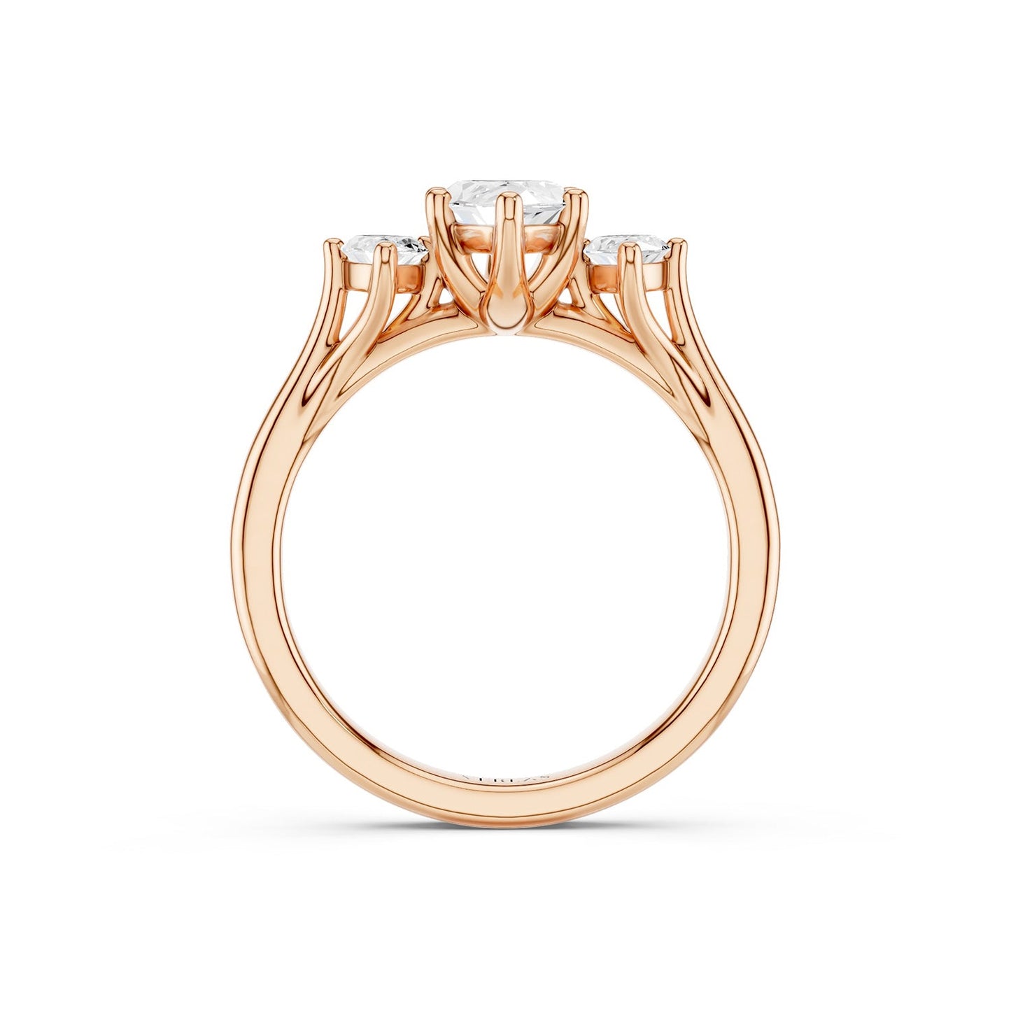 Marquise-Cut Trinity Vows Ring