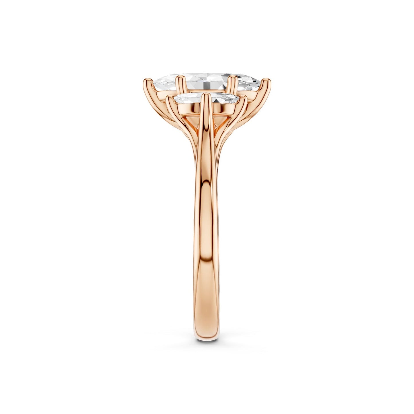 Marquise-Cut Trinity Vows Ring