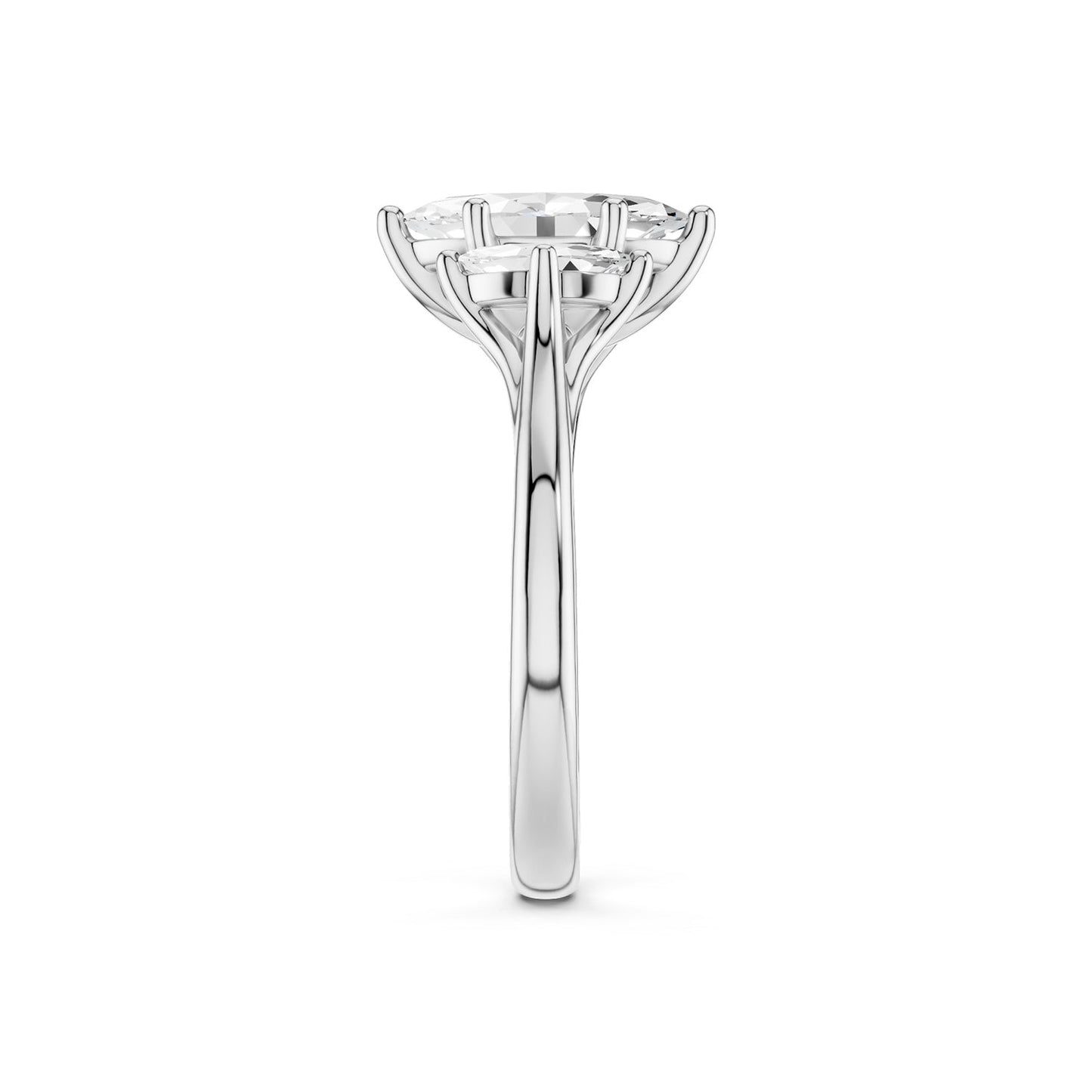 Marquise-Cut Trinity Vows Ring