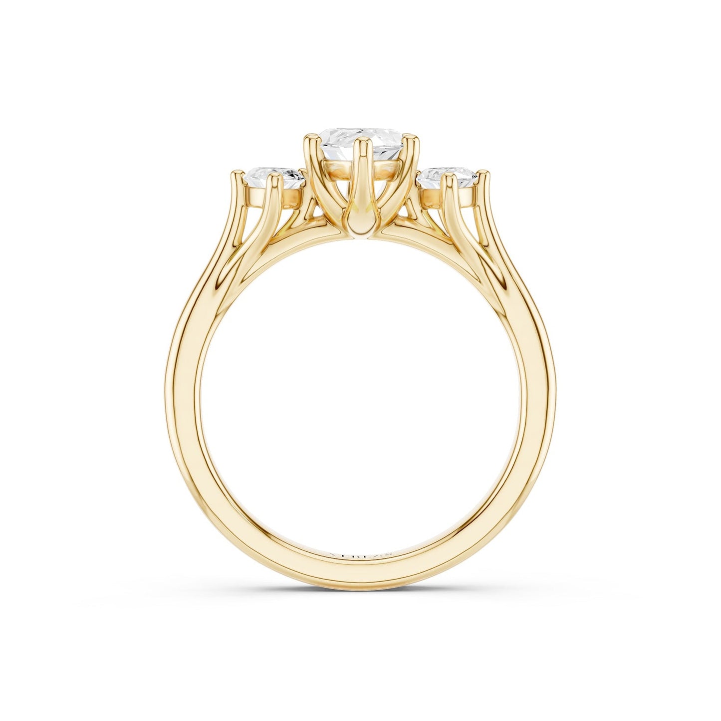 Marquise-Cut Trinity Vows Ring