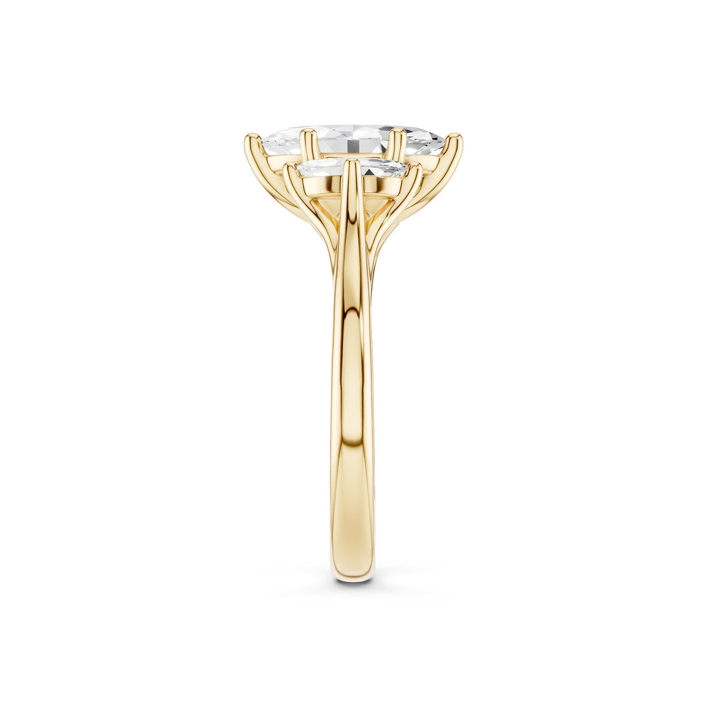 Marquise-Cut Trinity Vows Ring