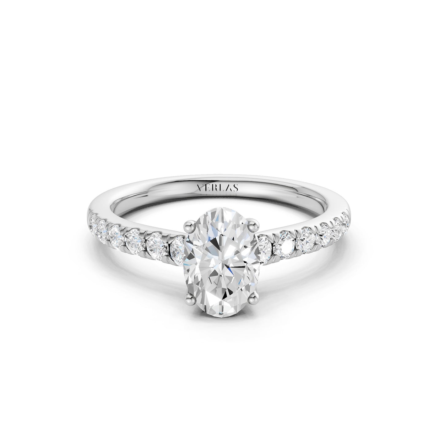 Oval Four-Prong Solitaire Ring