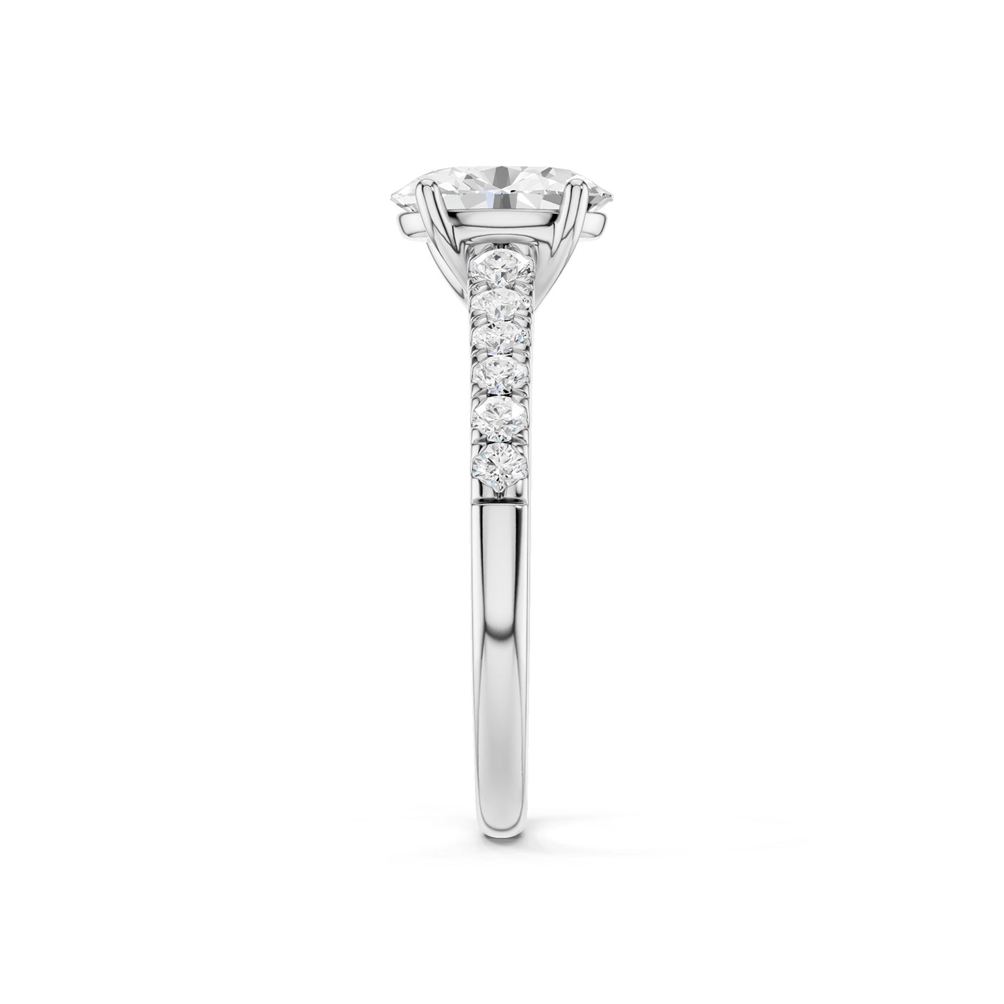 Oval Four-Prong Solitaire Ring