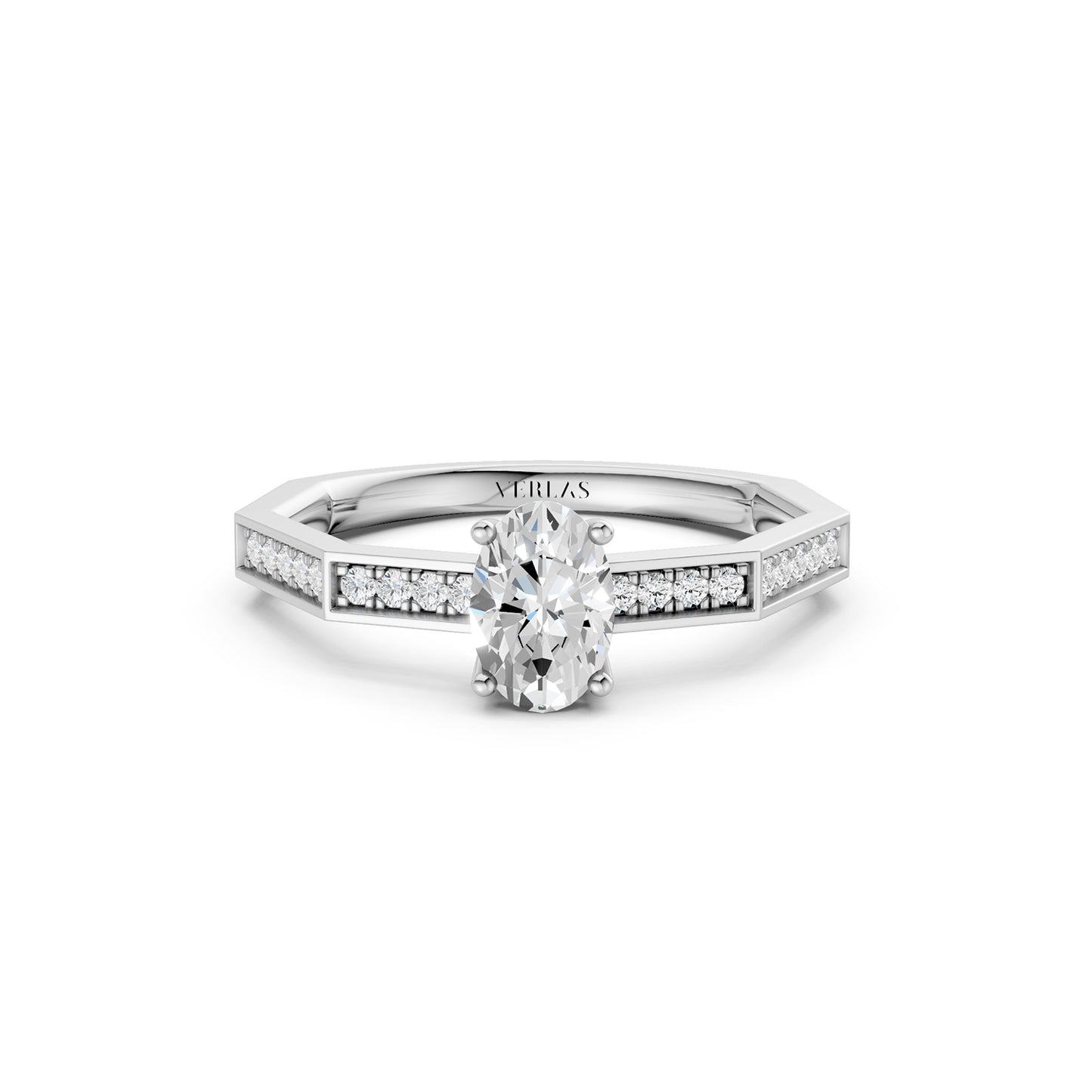 Octad Oval-Cut Channel Ring