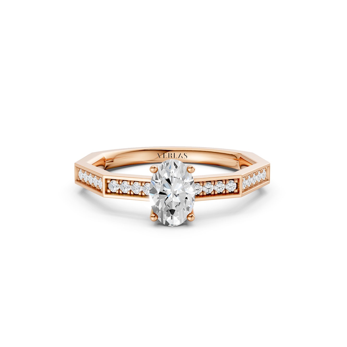 Octad Oval-Cut Channel Ring