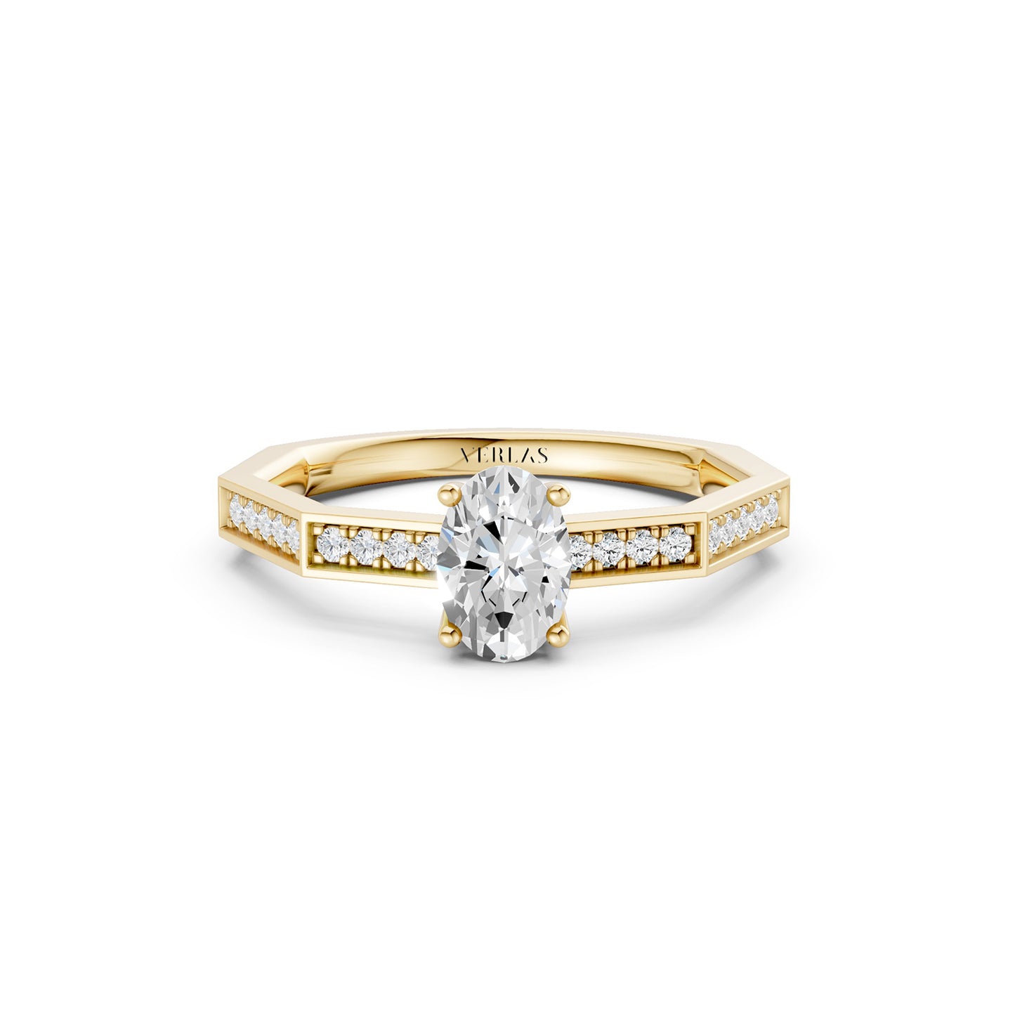 Octad Oval-Cut Channel Ring
