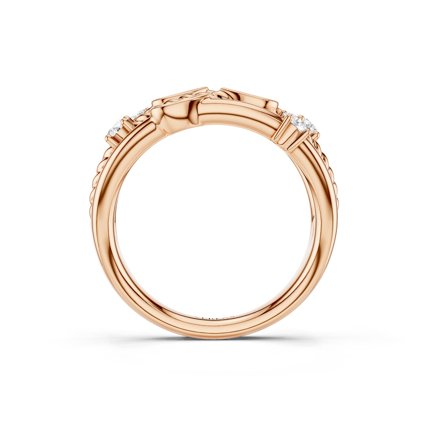 Twisted Multi Row Diamond Ring