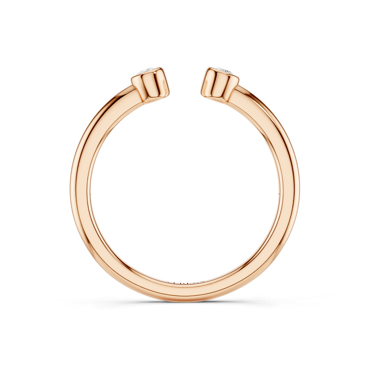 Round Bezel Open Ring