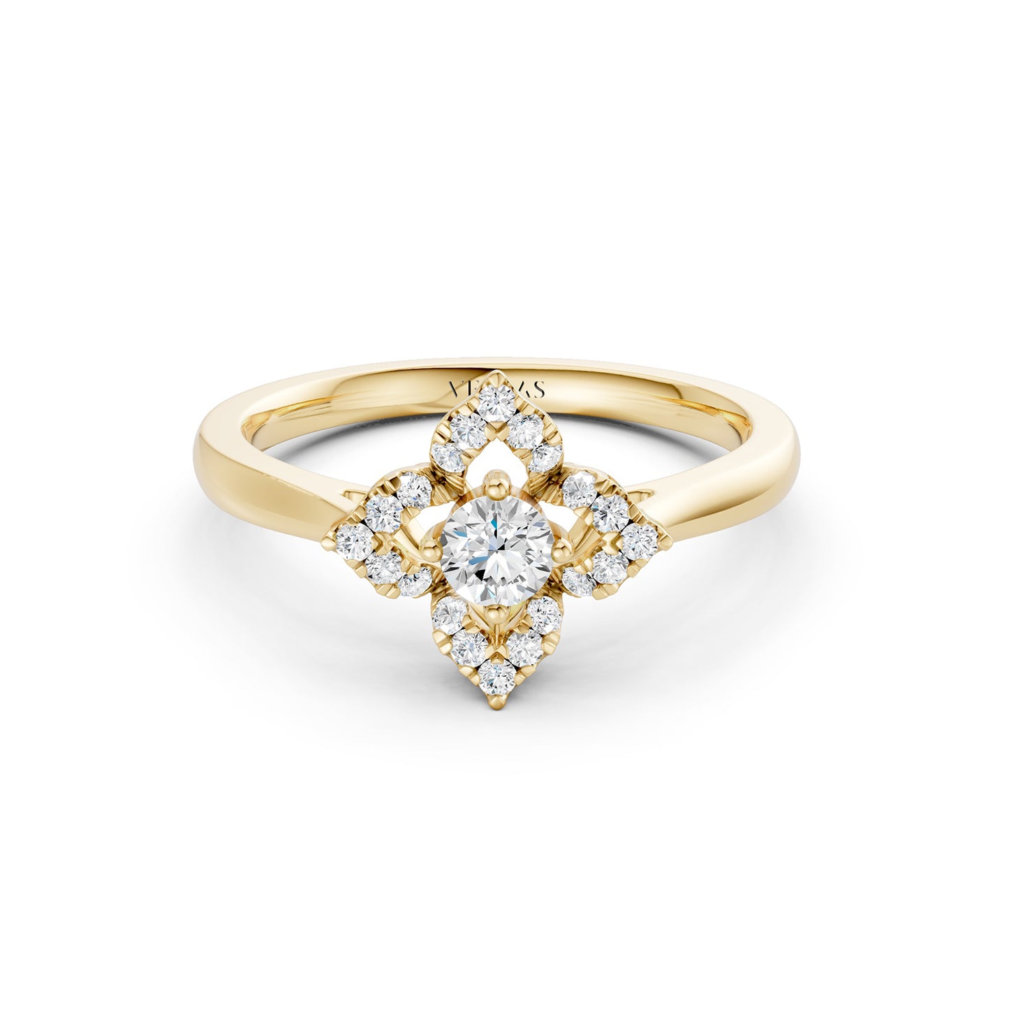 Floral Halo Ring
