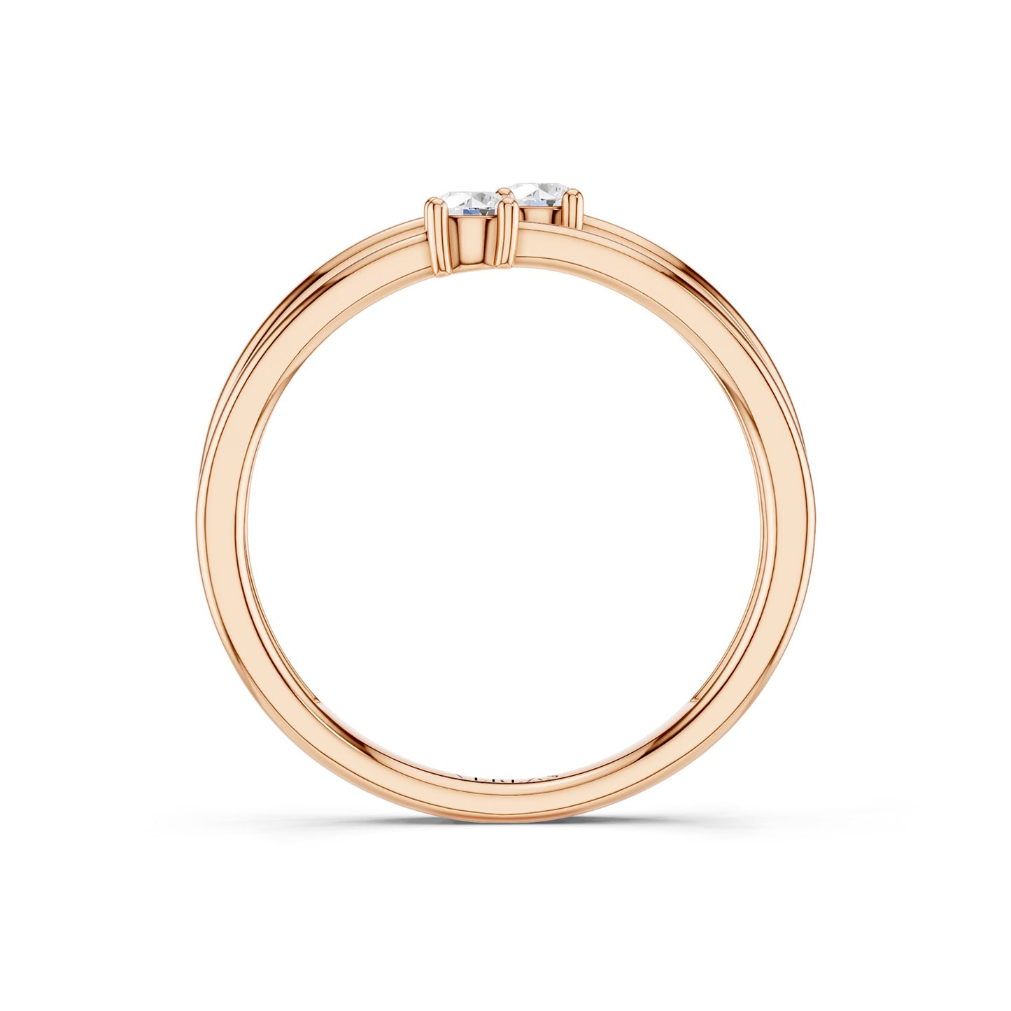 Split Shank Dual-Stone Ring