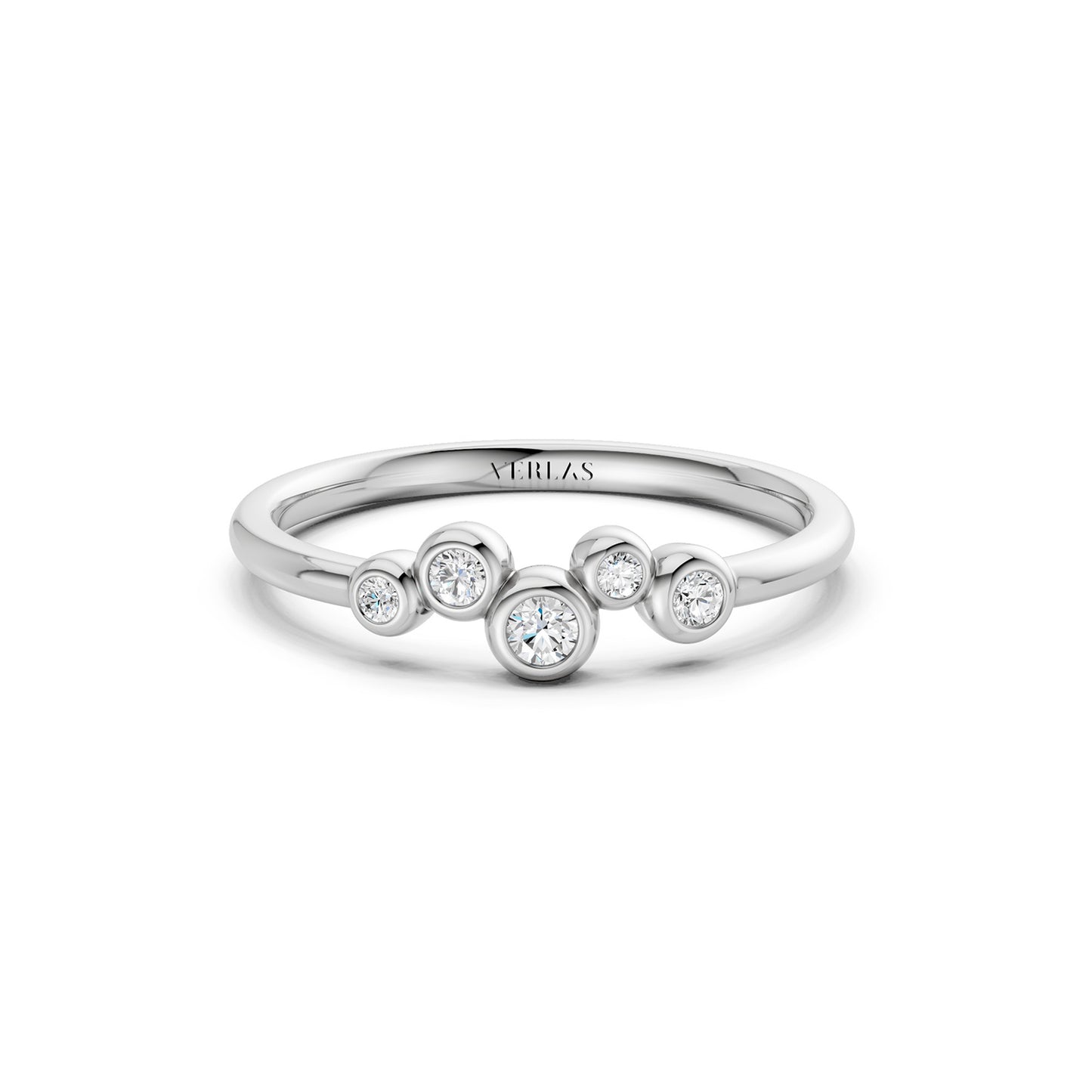 Celeste Cluster 5-Stone Bezel Ring