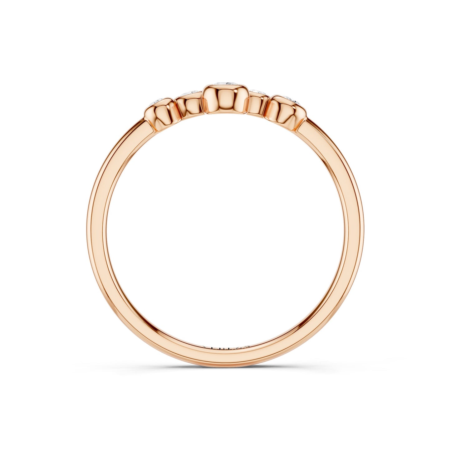 Celeste Cluster 5-Stone Bezel Ring