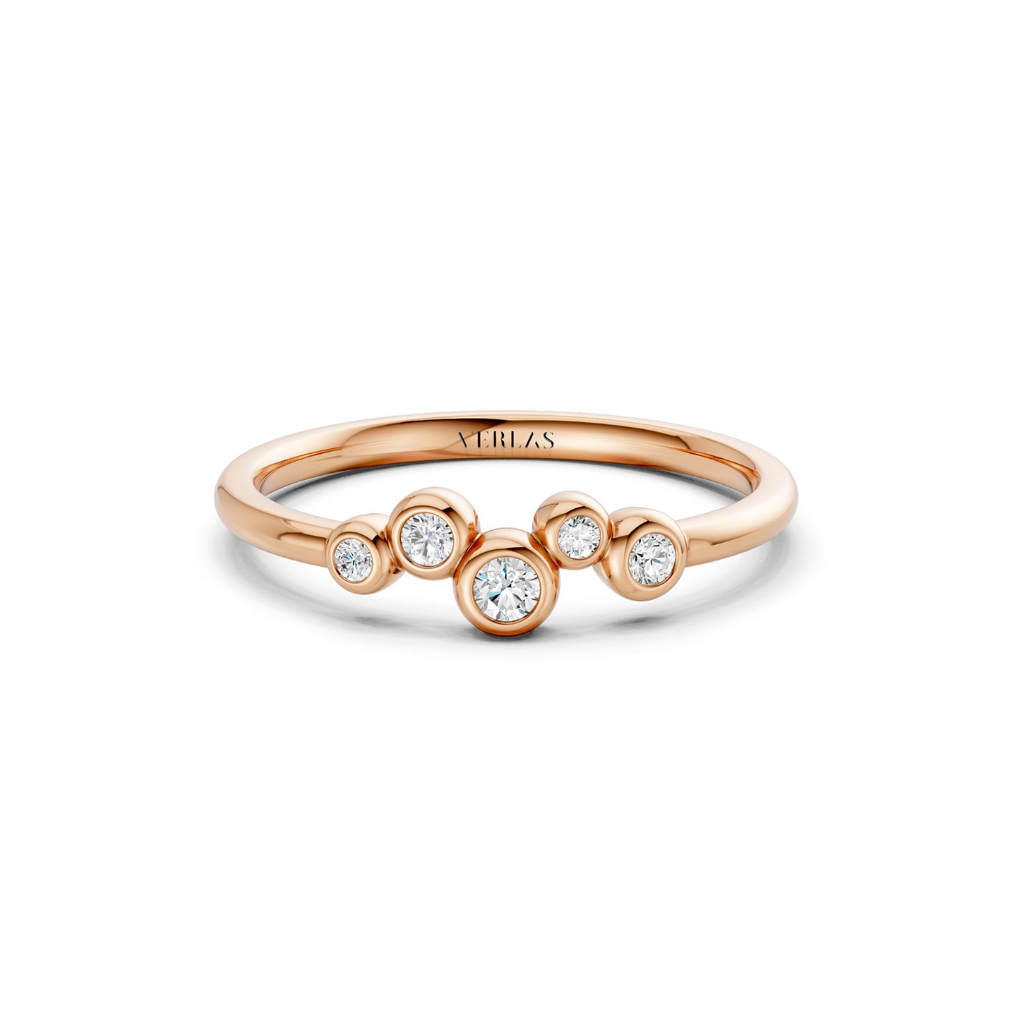 Celeste Cluster 5-Stone Bezel Ring