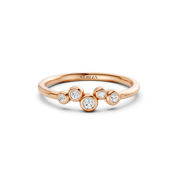 Celeste Cluster 5-Stone Bezel Ring