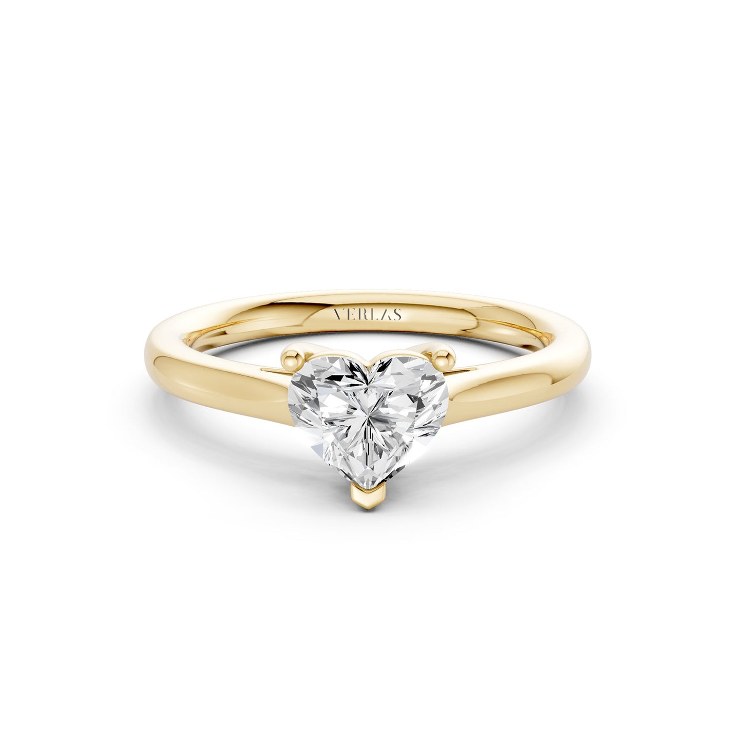 Heart Solitaire Ring Medium