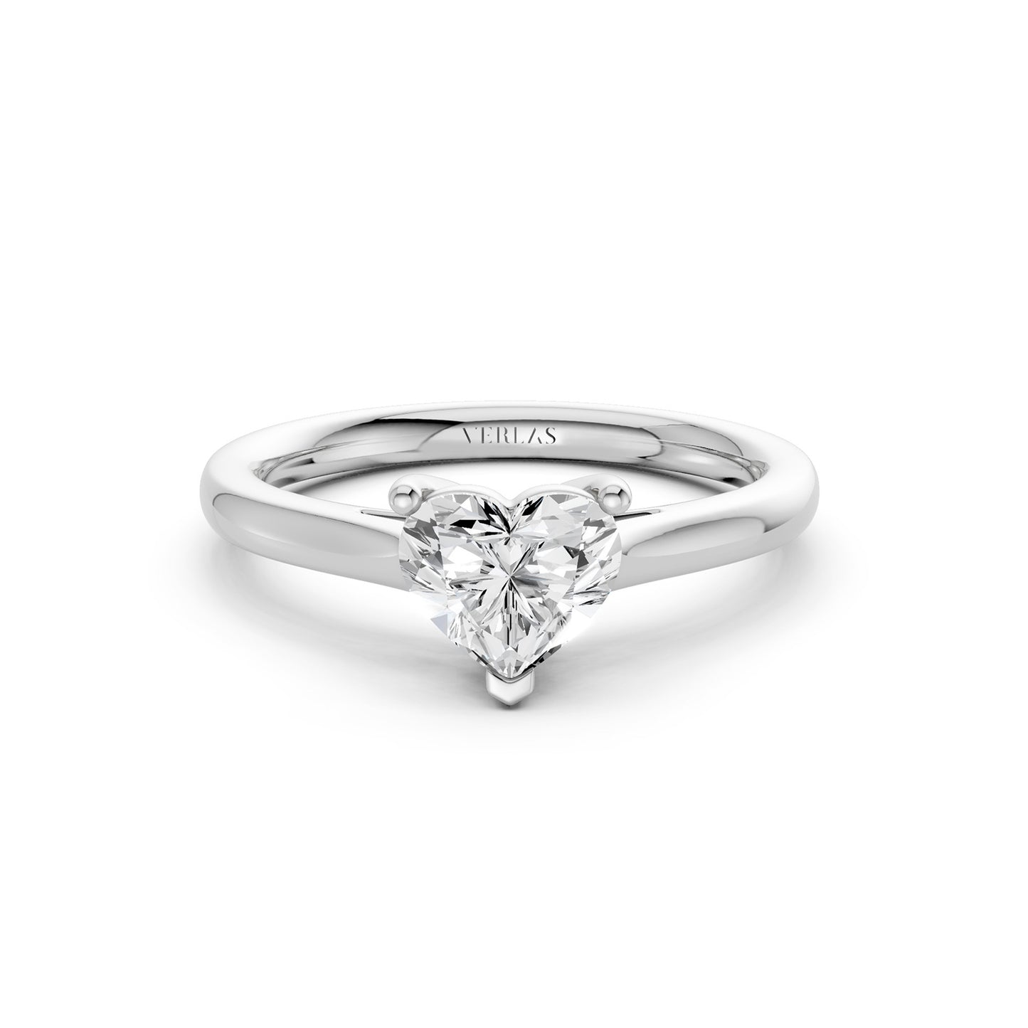 Heart Solitaire Ring Medium