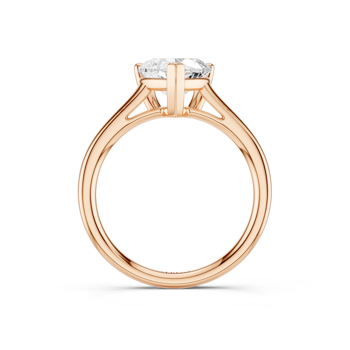 Heart Solitaire Ring Large