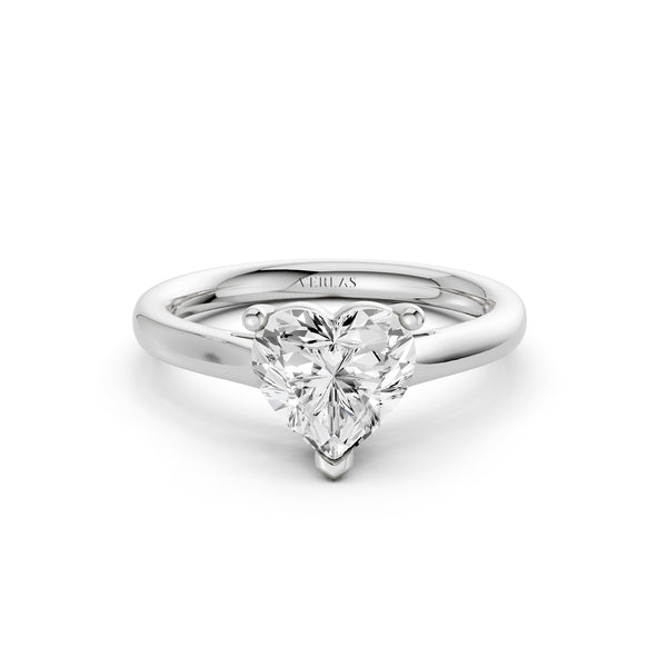 Heart Solitaire Ring Large