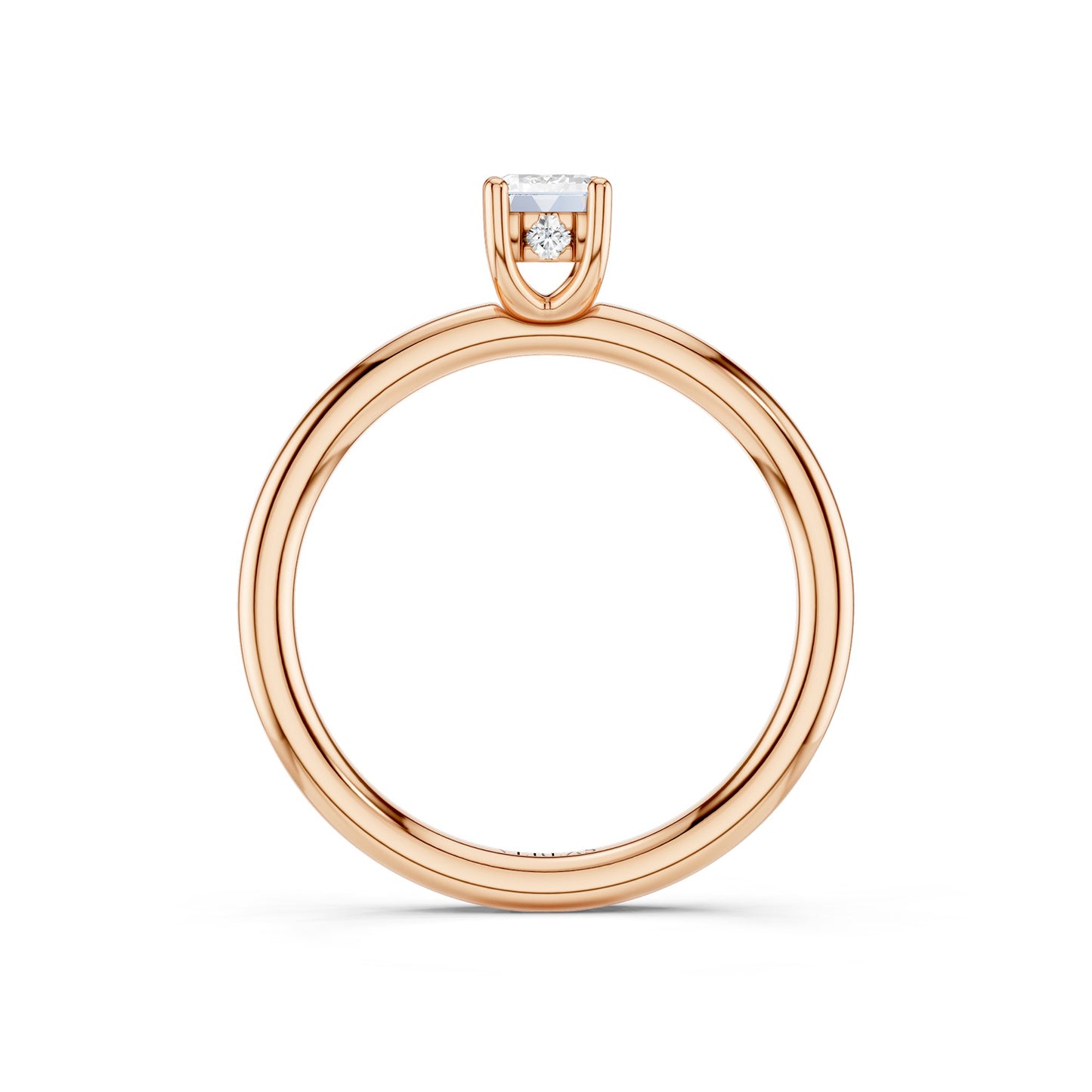 Emerald-Cut Hidden Halo Ring