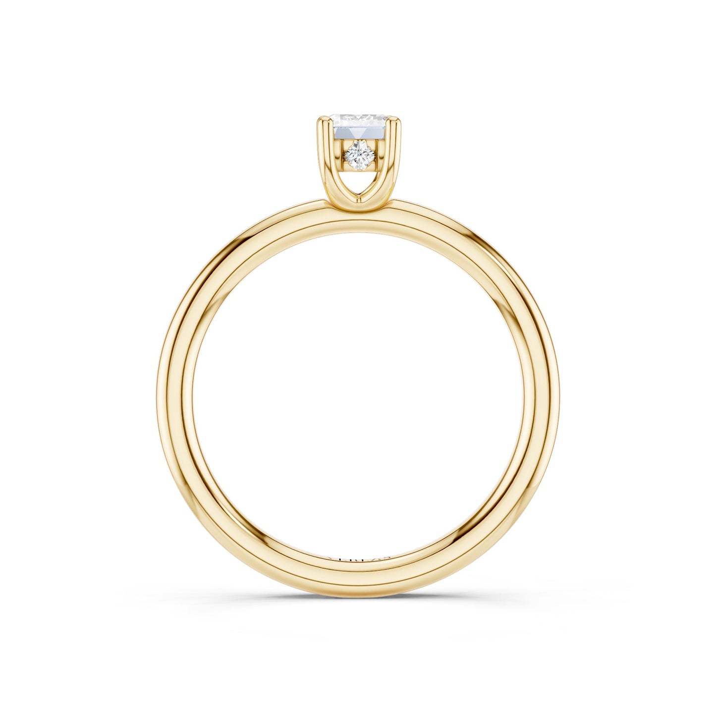 Emerald-Cut Hidden Halo Ring