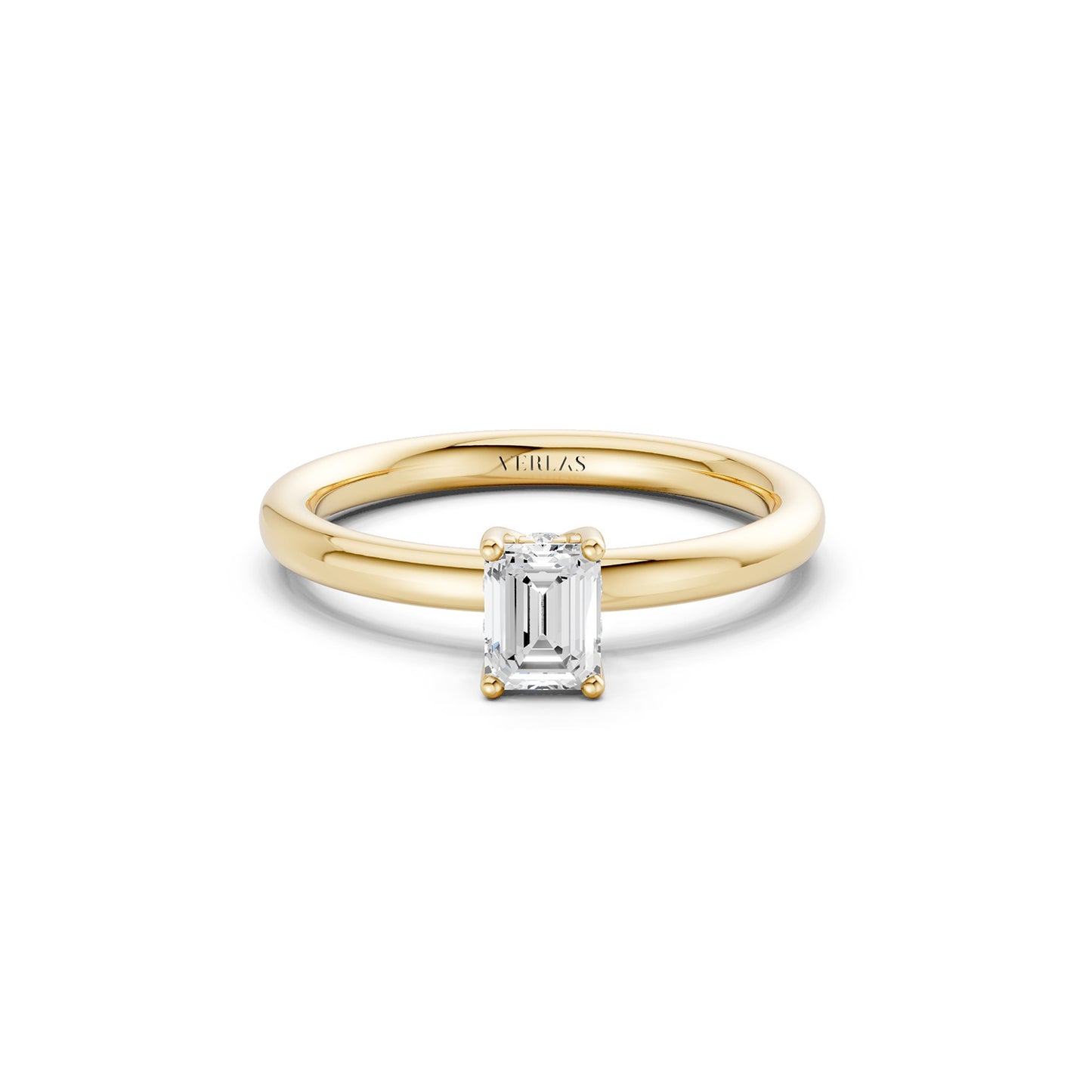 Emerald-Cut Hidden Halo Ring