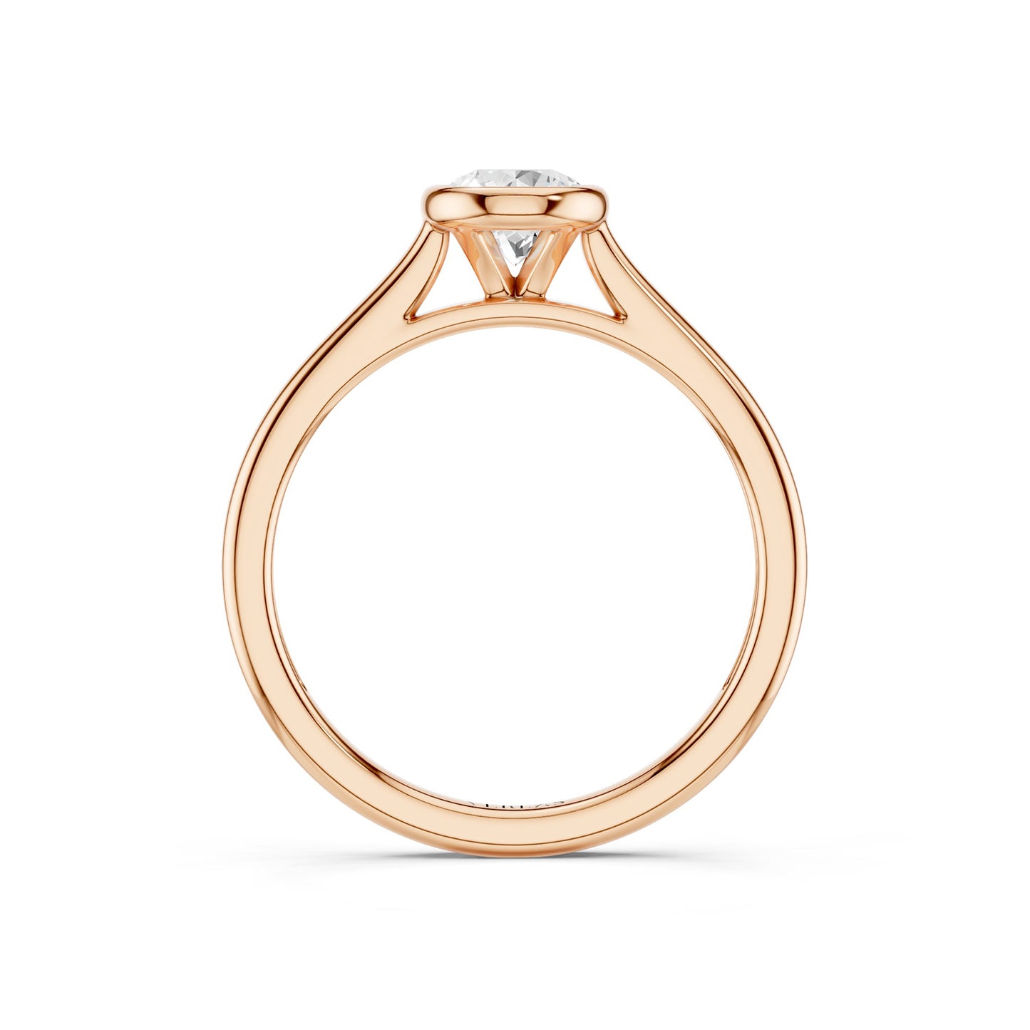 Round Brilliant-Cut Bezel Ring