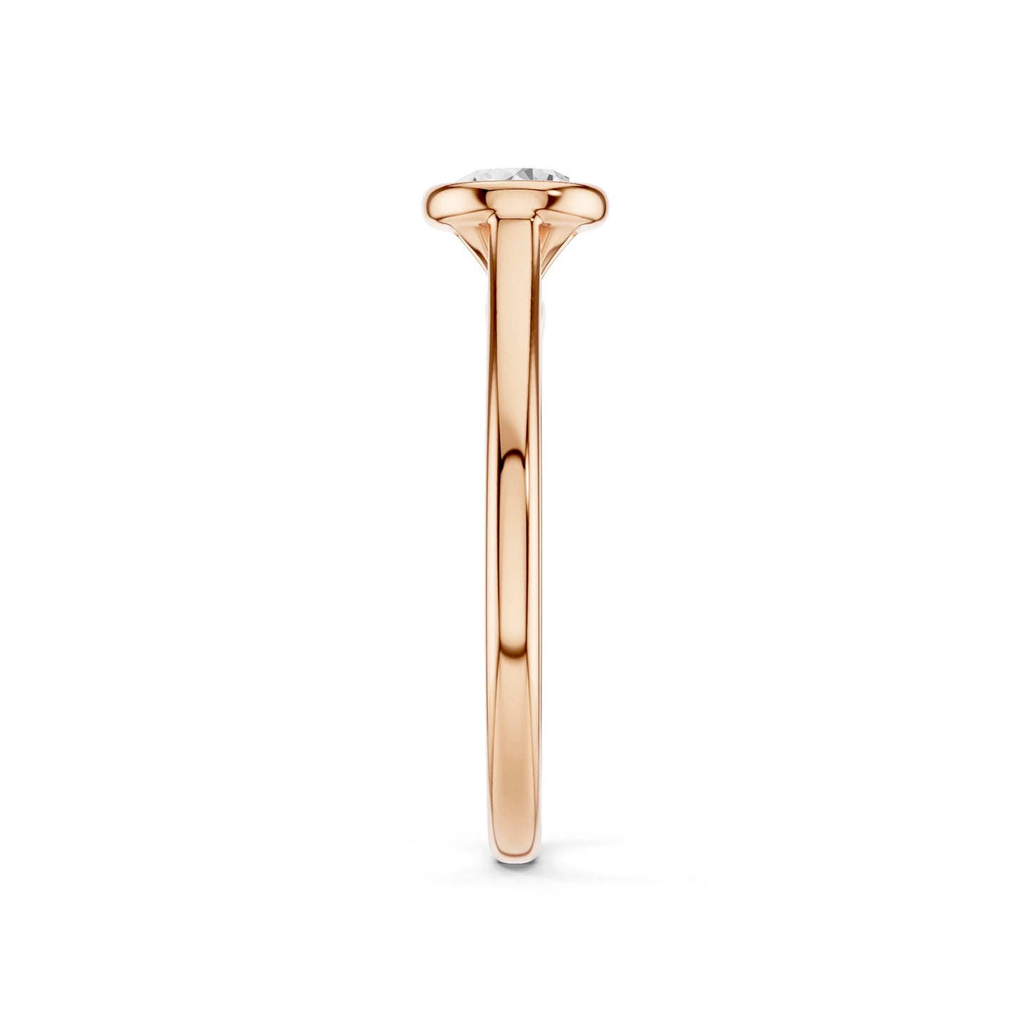 Round Brilliant-Cut Bezel Ring