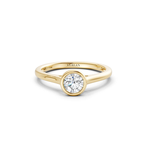 Round Brilliant-Cut Bezel Ring
