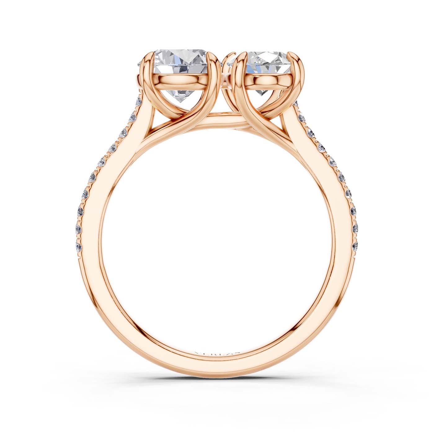 Round Oval Toi-et-Moi Signature Ring