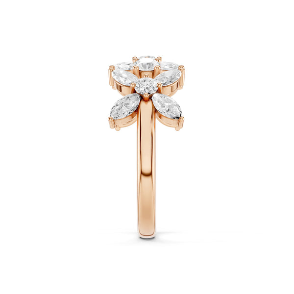 Alyssa Trio Marquise Bouquet Ring